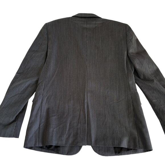 The Kooples Mens 100% Wool Slim Fit Blazer Jacket Black and White Stripe Size 50 - Picture 7 of 8